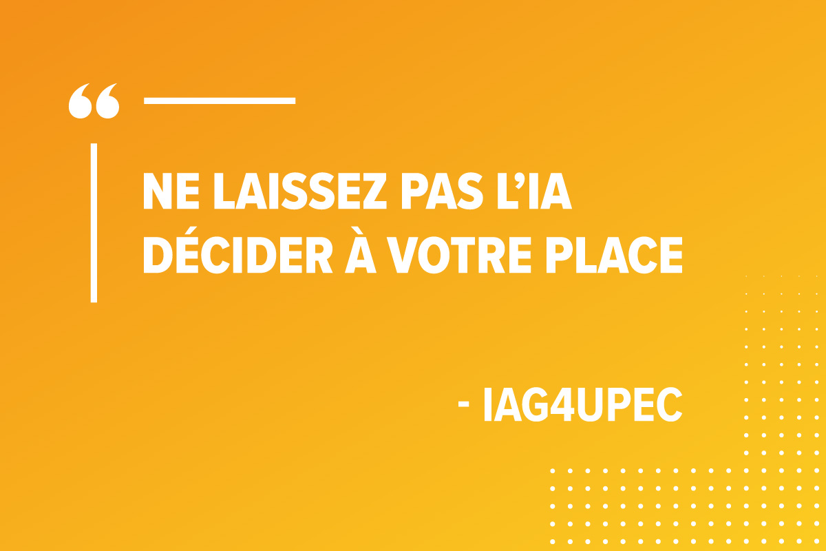 Participez à l'enquête IAG4UPEC !